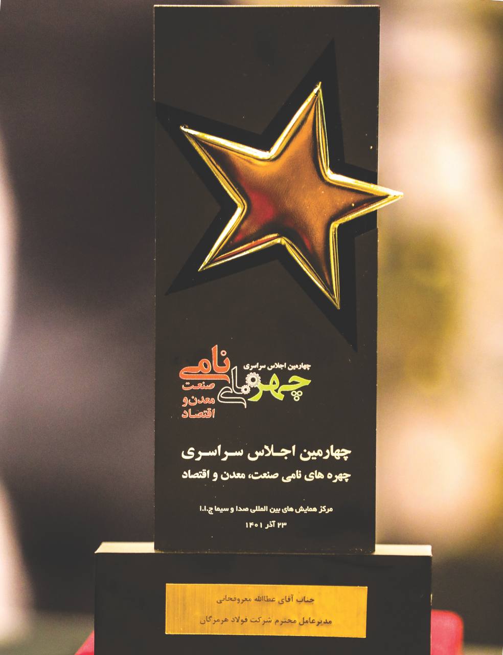 The CEO of Hormozgan Steel was honored as a renowned figure of the industry